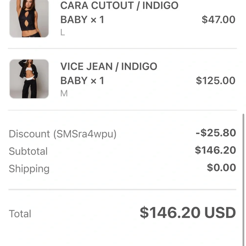 REVICE Black Denim Sleeveless Top - Picture 3 of 3